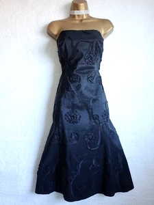 Debut size 14 black strapless fit & flare midi cocktail party races wedding VGC - Picture 1 of 6