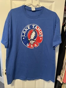 Grateful Dead Shirt Lake Tahoe USA Men’s Blue Tee Size XL - Picture 1 of 2