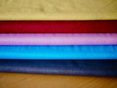 MAKOWER Patchworkstoff LINEN TEXTURE uni Baumwoll Stoff einfarbig Leinenoptik - Bild 1 von 4