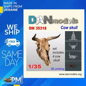 Cráneo de vaca Dan Models 35318 - 1/35. Juego de 4 piezas. Impresión 3D, kit modelo a escala - Imagen 1 de 12