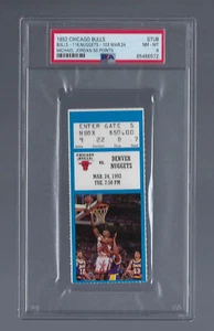 PSA 8 NMT/MT - MICHAEL JORDAN 50 POINTS 1992 NBA CHICAGO BULLS TICKET STUB 3/24 - Picture 1 of 2