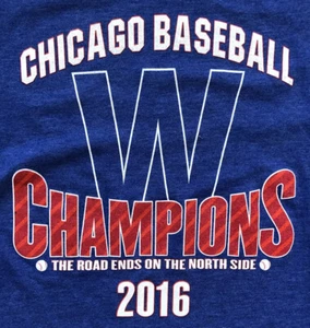district made chicago cubs 2016 champion win shirt Womens Medium M - Picture 1 of 11