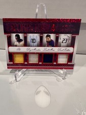 2022 Leaf In The Game Used Quad Relic Pele Messi Maradona Beckham 32/35