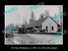 Old Large Historic Photo Of Cle Elum Washington The Railroad Depot C1885