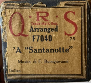 QRS Player Piano Word Roll A "SANTANOTTE" F7040 Played by F. Boungiovanni - Bild 1 von 12