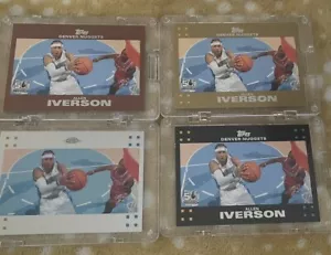 4) 2007-08 Topps , Topps Chrome/Gold #/2007 & Copper Allen Iverson /50 - Picture 1 of 12