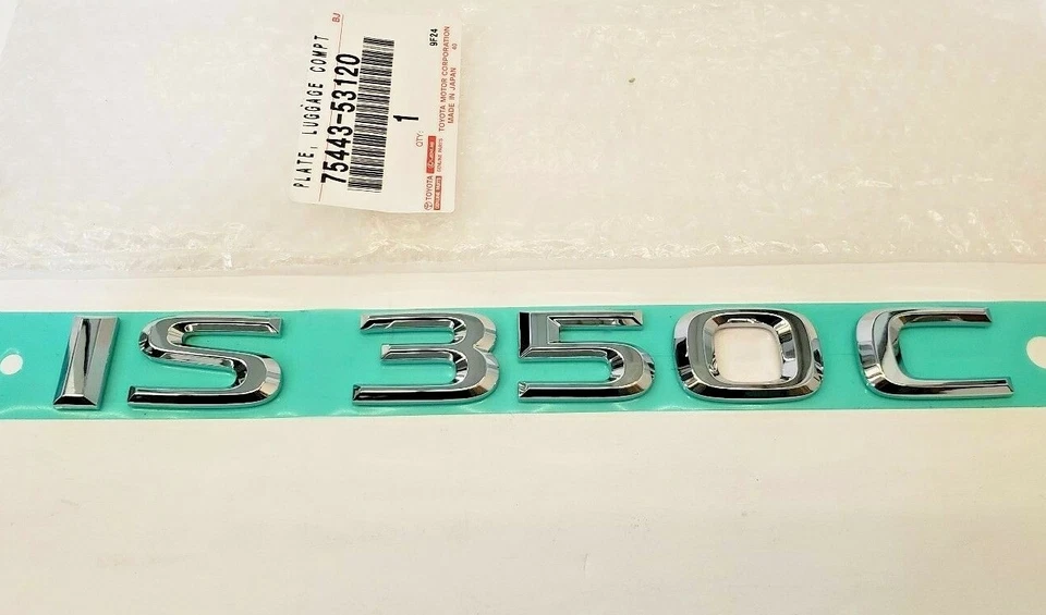 LEXUS OEM FACTORY REAR " IS350C " EMBLEM BADGE ( 2010-2015 IS350C)  75443-53120 - Image 1 of 1