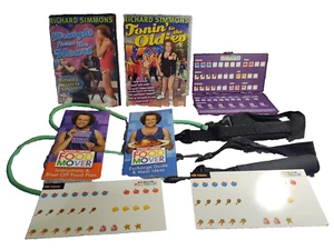 Richard Simmons Straignt from the Heart,Tonin'DVDs,Cords,book,food mover lot NEW - Picture 1 of 5