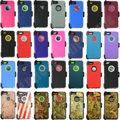 For Apple iPhone 8 Plus Heavy Duty Defender Case Cover with Belt Clip & Screen  - Image 1 of 4