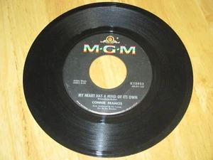 CONNIE FRANCIS - MY HEART HAS A MIND OF ITS OWN B/W- MALAGUENA VG+ - Picture 1 of 1