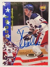 1995 Signature Rookies Miracle On Ice Jack O'Callahan Autograph Card #1671/2000