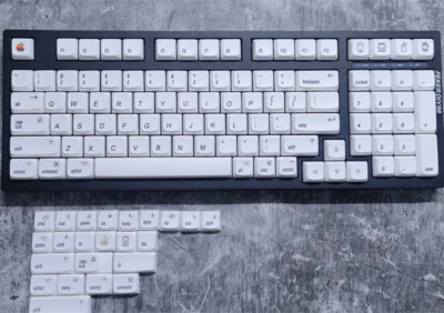 PBT MAC White Style Keycaps For Apple Mac XDA Height for Cherry MX  Keyboard - Image 1 of 4