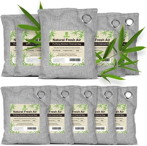 10 Pack Bamboo Charcoal Nature Fresh Air Purifying Bags Activated Charcoal Bags - Picture 1 of 12