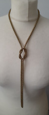 Costume Jewellery Statement Necklace Brass Effect Knot Chain