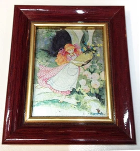 GEMÄLDE BILD PLATTE SILBER 800 HANDGEMALT ALICE PICTURE SILVER NEU - Bild 1 von 1