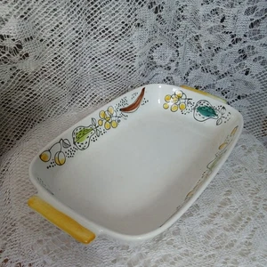 Vintage MCM Rorstrand Granada Sweden Fruit Pattern Ovenware Dish No7 - Picture 1 of 5