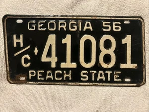 Vintage 1956 Georgia License Plate - Picture 1 of 2