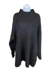 Old Navy Ribbed Mock Neck Black 2XOversized Sweater Soft Cozy Minimalist Herbst - Bild 1 von 8