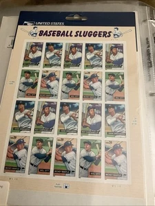 Baseball Sluggers 2005 Sheet of 20 USPS Stamps $0.39 Cent Stamps Vintage - Picture 1 of 5