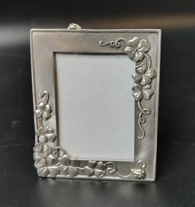 Marco de pitcure de peltre fino de gaviota con tréboles y ladybugs - Imagen 1 de 7