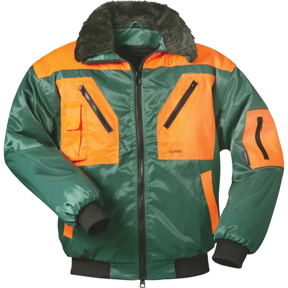 Feldtmann Norway Pilotenjacke TRONDHEIM grün/orange Gr.XL