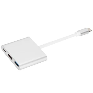 3 In 1 Converter Type C To High‑Definition Multimedia Interface USB 3.0 Port NEW - Afbeelding 1 van 12