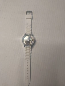 Disney Accutime Little Mermaid Silber Arielle Ton Uhr Weiß Silikonband 0370 - Bild 1 von 4