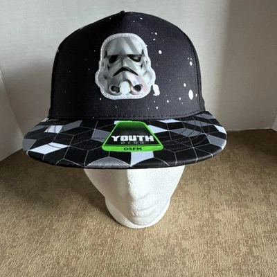 STAR WARS Black And White STORMTROOPER Kids Youth Hat Cap OSFM New - Image 1 of 4