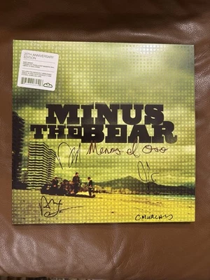 SIGNED Minus The Bear Menos El Oso 20th Anniversary, Magenta Vinyl￼ - Image 1 of 2