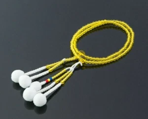 SGI Soka Gakkai Juzu  Buddhist  Plastic beads【S】size Clear yellow Color Japan - Picture 1 of 5