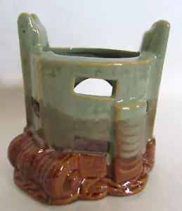 Vtg MCM Ceramic Aquarium Mini Garden Decor Castle Formation 4.25" x 4.25" Japan - Picture 1 of 4