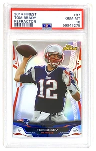2014 Topps Finest #97 TOM BRADY Patriots Buccaneers Refractor PSA 10 GEM MINT - Picture 1 of 3