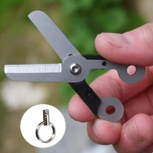 Mini Llavero de Bolsillo Desmontable de Carga de Resorte de Tijera Multiherramienta Supervivencia al Aire Libre - Imagen 1 de 13