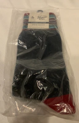 Meias masculinas de algodão penteado Penguin Crew, estilo #5G103007/600, tamanho 10-13, várias - Imagem 1 de 4