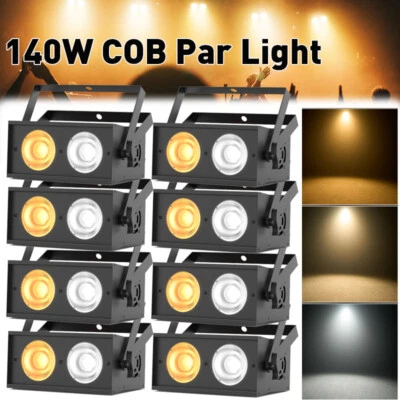 140W COB LED Par Light DMX DJ Audience Blinder Light Warm Cool Nature White US - Image 1 of 4