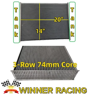 👍20" x 14" 3-ROW Aluminum Radiator Core, You Can Custom Length/Height/Thickness - Bild 1 von 4