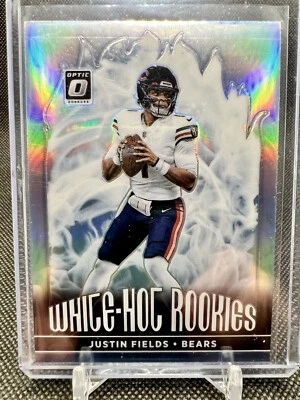 2021 Panini Optic JUSTIN FIELDS White Hot Rookies #WHR2 BEARS STEELERS RC INSERT - Image 1 of 2