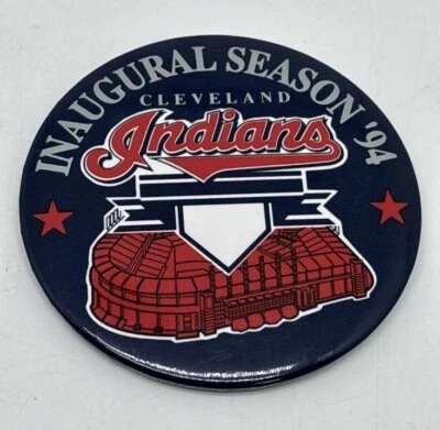 Cleveland Indians Jacobs Field Inaugural Season 1994 Vintage Button - Image 1 of 3