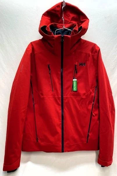 Helly Hansen Para Hombre Alpha 3.0 Nieve Esquí Invierno Chaqueta Roja Pequeña NUEVA Foto 1 de 1