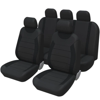 Juego Completo Fundas Cojín Asiento Coche Asiento Trasero Delantero Protección Trasera Transpirable 5 Plazas Foto 1 de 4