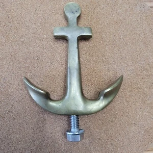 4" Vintage Antique Style Brass Anchor Fits 5/16 - 18 x 3/4" Bolt - Picture 1 of 5