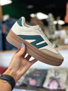 Damen Low Top Grobe Plateausohle Schnürschuhe Sneaker Topping-05 von Forever Link - Bild 1 von 33