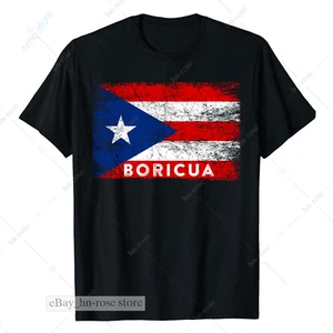T-shirt Puerto Rico Boricua vintage bandiera portoricana patrimonio ispanico Boricua - Foto 1 di 4