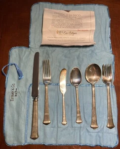 Sterling Silver Tiffany & Co Windham Pattern Place Setting (6 pieces) - Picture 1 of 17