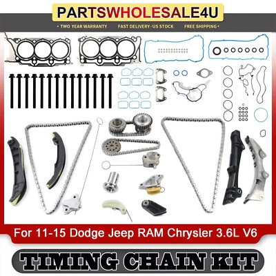 Timing Chain Kit Head Gaskets Kit For 2011-2015 Dodge Jeep RAM Chrysler 3.6L v6 Foto 1 de 4