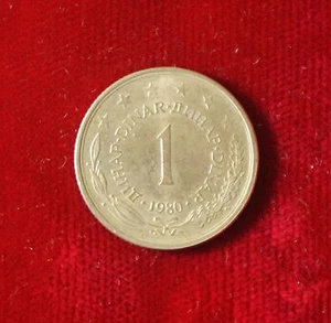 Coin Coin Yugoslavia Yugoslavija 1 Dinar Dinara 1980 - Picture 1 of 2