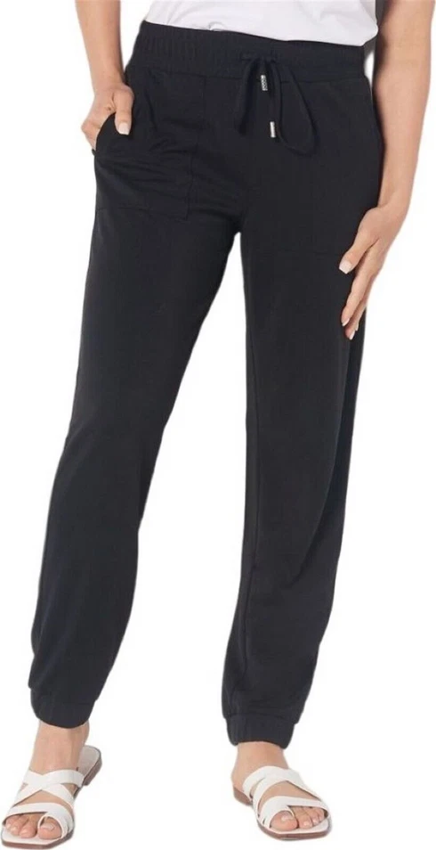 Susan Graver Regular Weekend Sueded Knit Joggers Pants Black 3XL New - Image 1 of 1