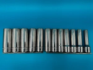 NEW Snap-On 12pc 1/2" Drive 10mm to 24mm Metric Flank Drive Deep Socket Set 6pt - Bild 1 von 6