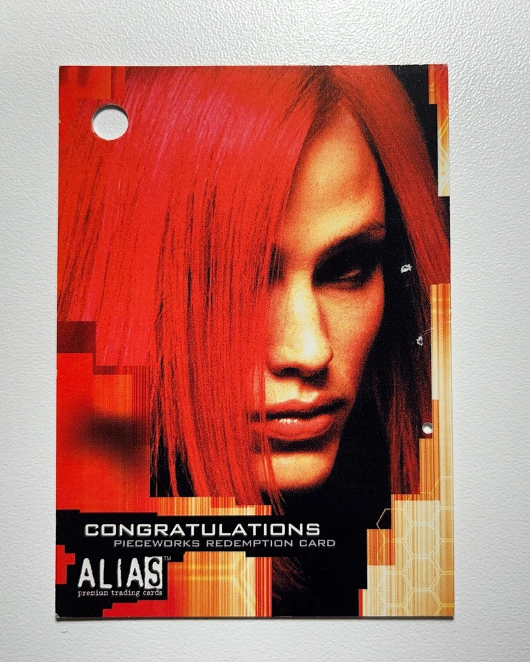 Alias Temporada 1 - Tarjeta de redención Pieceworks PR1 - PW2 canjeada 2002 Jen Garner Foto 1 de 3