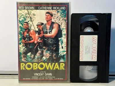 ROBOWAR 1988 Reb Brown Best Movie Ever ITALIAN AVOFILM PAL VHS 100% Authentic - Image 1 of 4